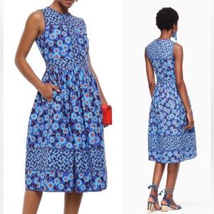 Kate Spade Tangier Floral Cotton Midi Dress